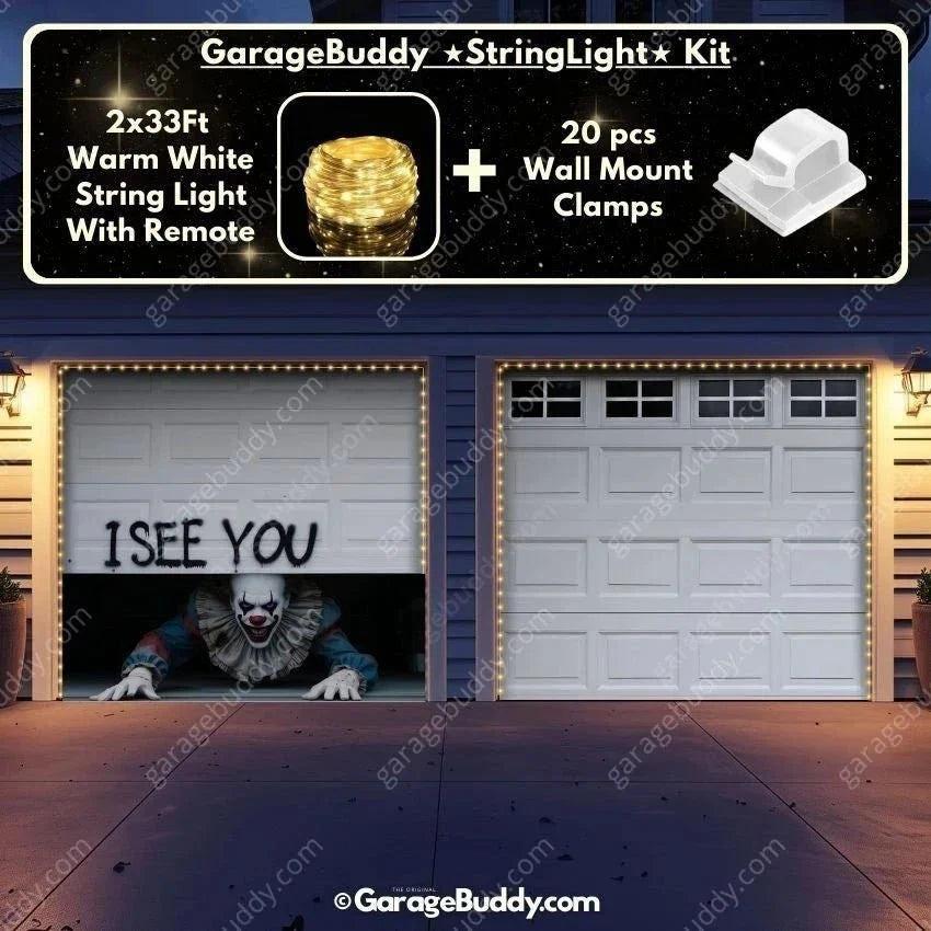 Peeking Clown (Limited Edition) | Halloween Garage Door Cover - Free Shipping
