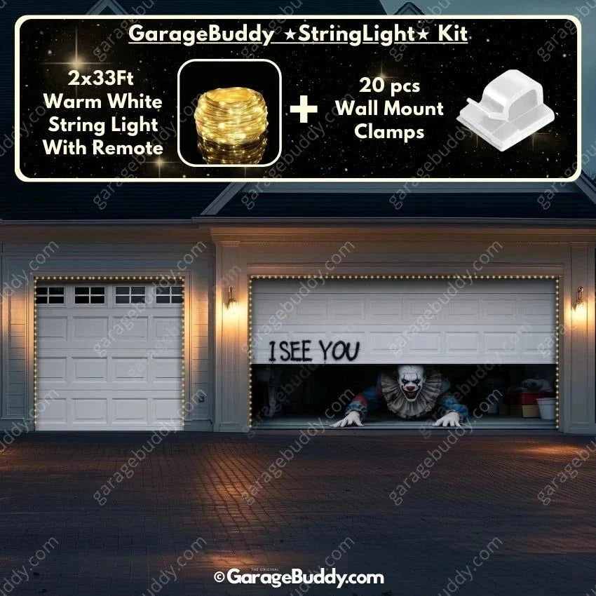 Peeking Clown (Limited Edition) | Halloween Garage Door Cover - Free Shipping