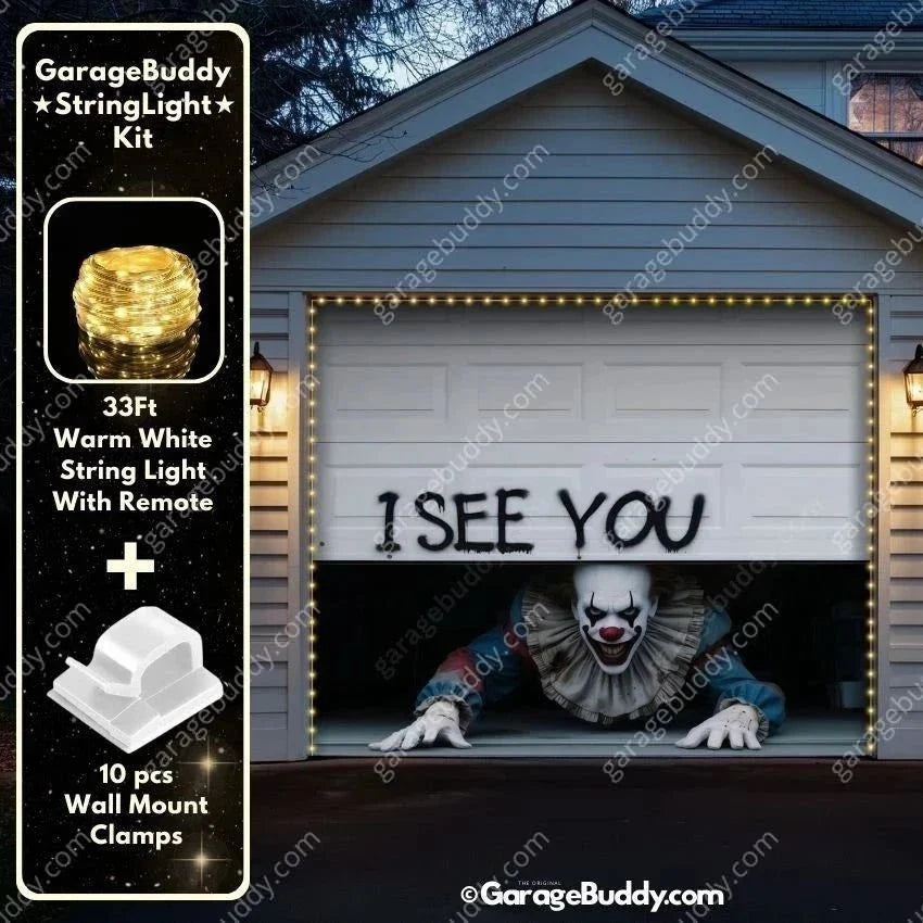 Peeking Clown (Limited Edition) | Halloween Garage Door Cover - Free Shipping