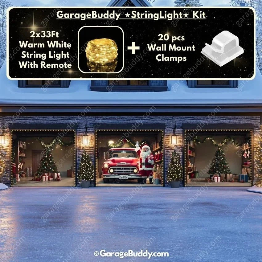 Santa's Garage | Christmas Garage Door Cover - Free Shipping