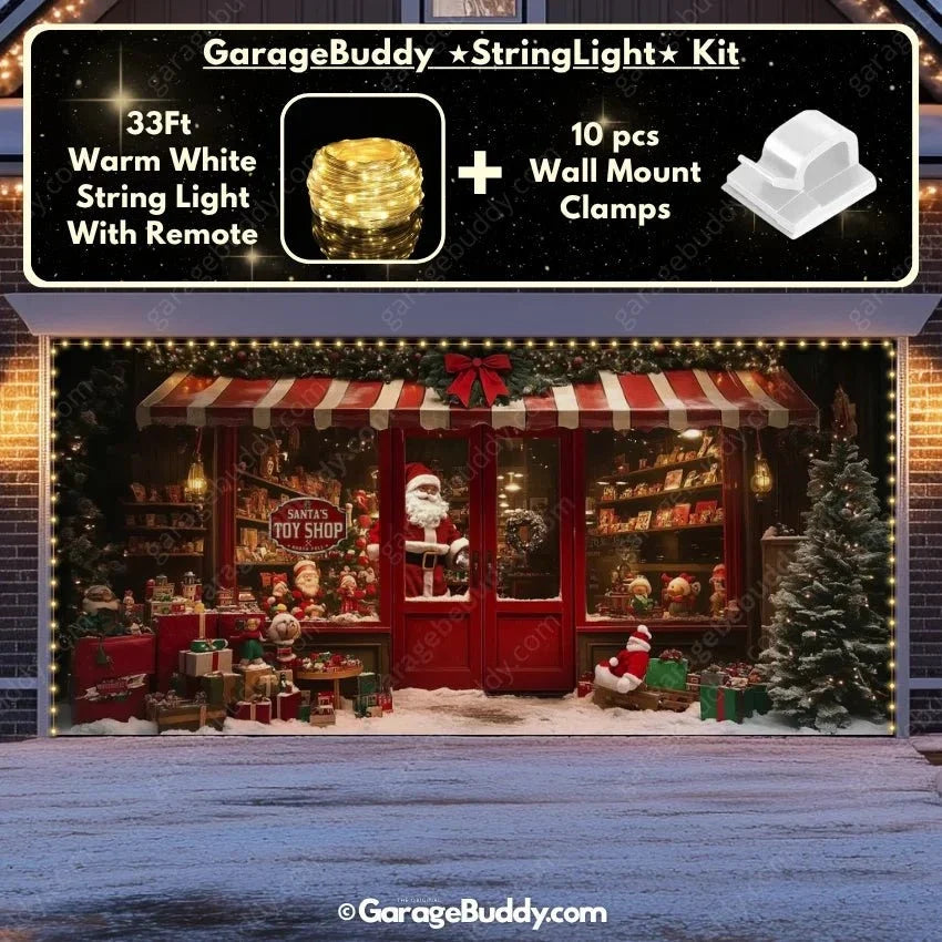 Santa's Toy Shop | Christmas Garage Door Cover - Free Shipping
