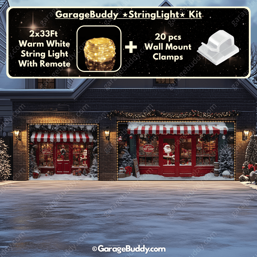 Santa's Toy Shop | Christmas Garage Door Cover - Free Shipping