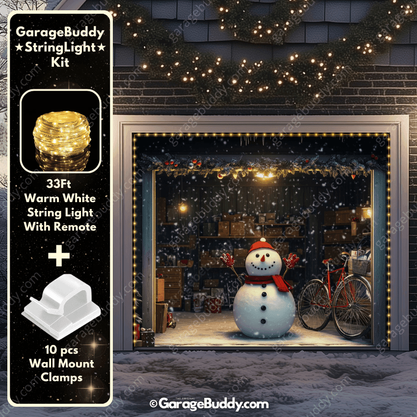 Snowy The Snowman | Christmas Garage Door Cover - Free Shipping