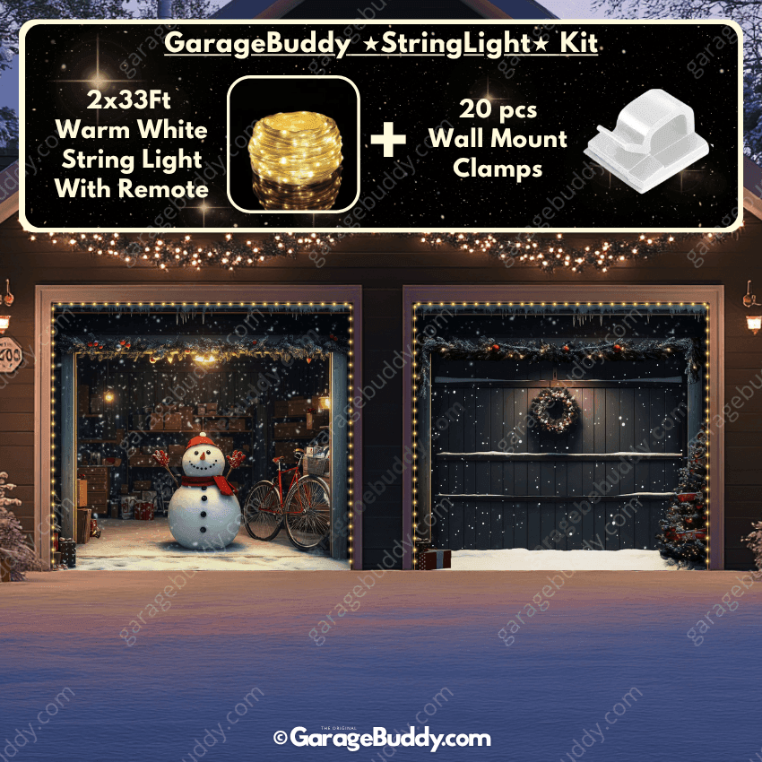 Snowy The Snowman | Christmas Garage Door Cover - Free Shipping