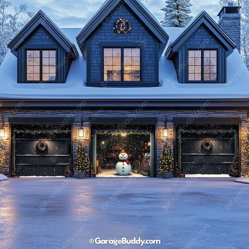 Snowy The Snowman | Christmas Garage Door Cover - Free Shipping
