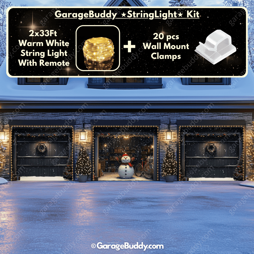 Snowy The Snowman | Christmas Garage Door Cover - Free Shipping