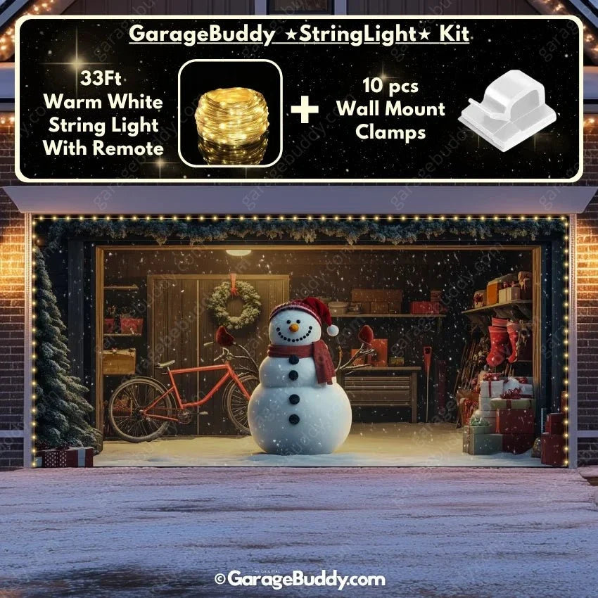 Snowy The Snowman | Christmas Garage Door Cover - Free Shipping