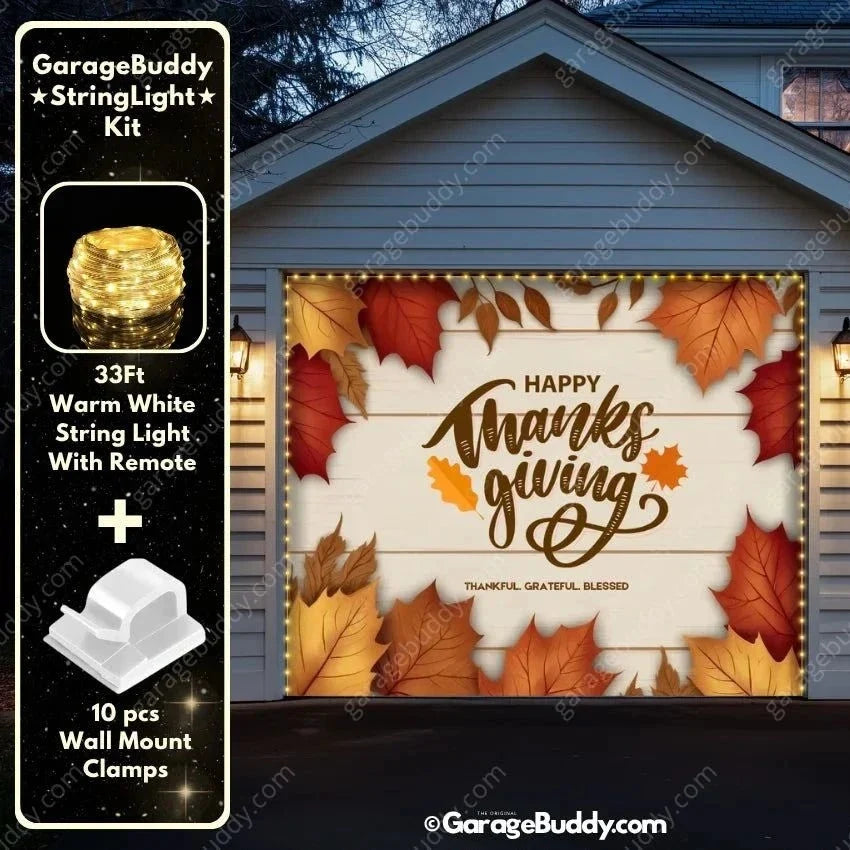 Happy Thanksgiving | Festive Garage Door Cover - Free Shipping