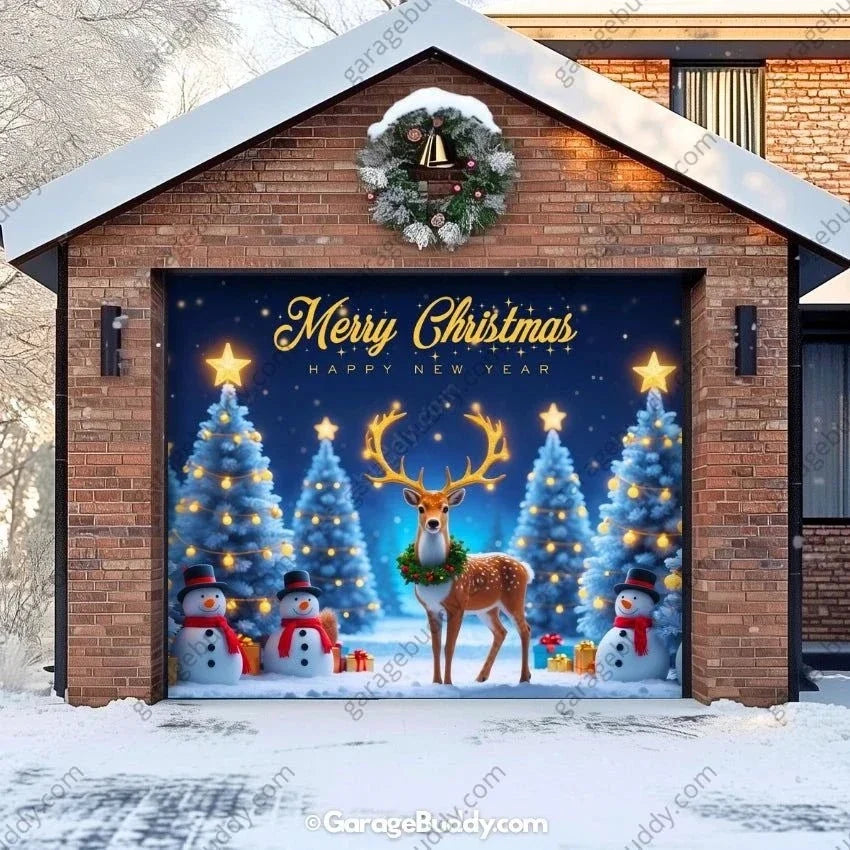 Winter Wonderland (Glow) | Christmas Garage Door Cover - Free Shipping