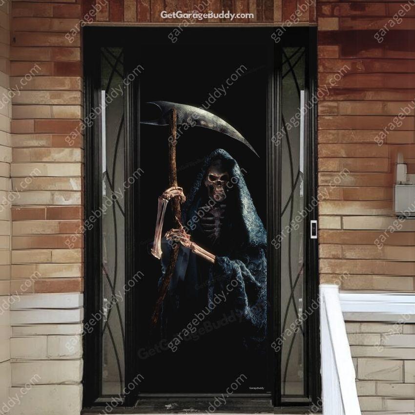 Grim Reaper | Halloween Front Door Cover - Free Shipping