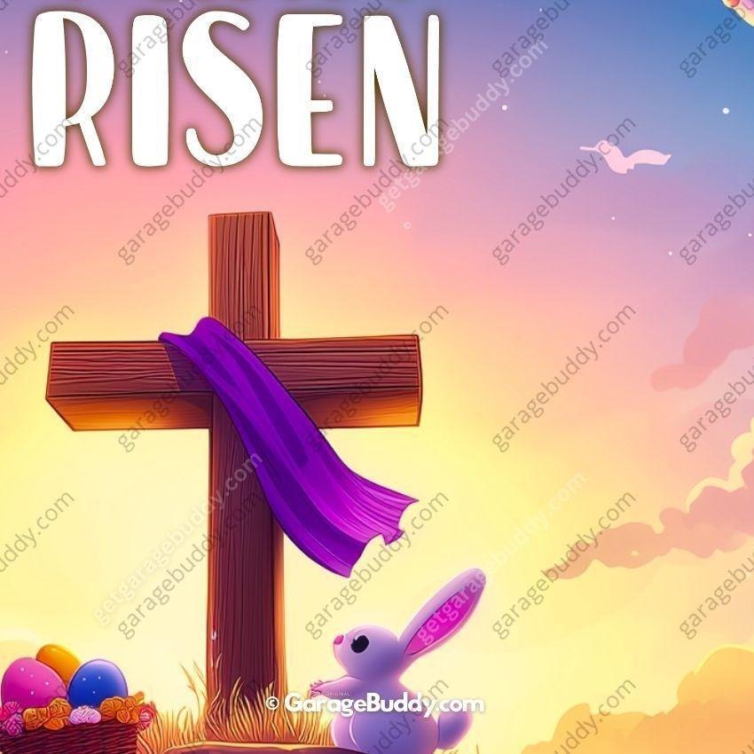 He Is Risen (Easter) | Festive Garage Door Cover - Free Shipping