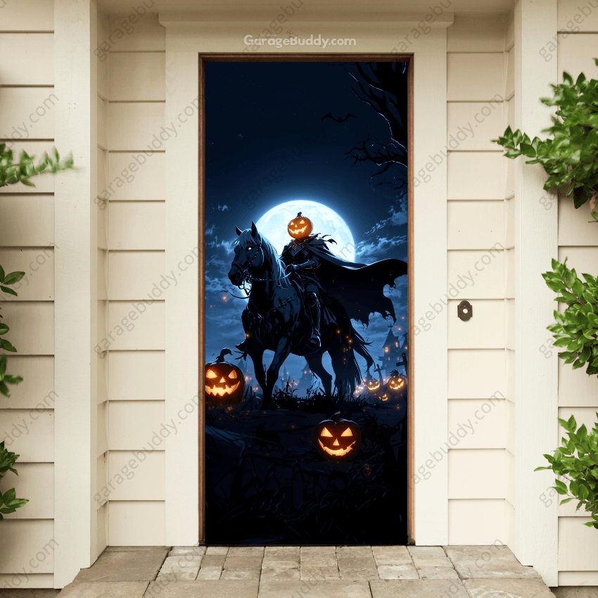 Headless Horseman | Halloween Front Door Cover - Free Shipping