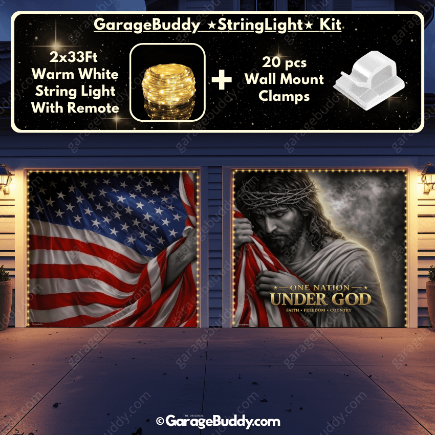 One Nation Under God | Patriotic Garage Door Cover - Free Shipping