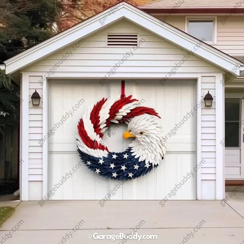 Patriotic Eagle Wreath | Patriotic Garage Door Cover - Free Shipping