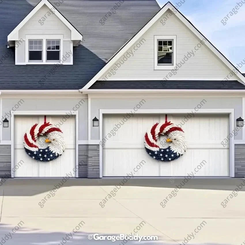 Patriotic Eagle Wreath | Patriotic Garage Door Cover - Free Shipping