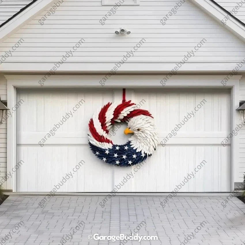 Patriotic Eagle Wreath | Patriotic Garage Door Cover - Free Shipping