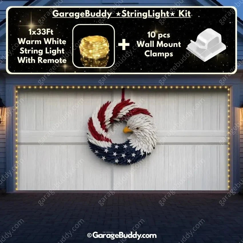 Patriotic Eagle Wreath | Patriotic Garage Door Cover - Free Shipping
