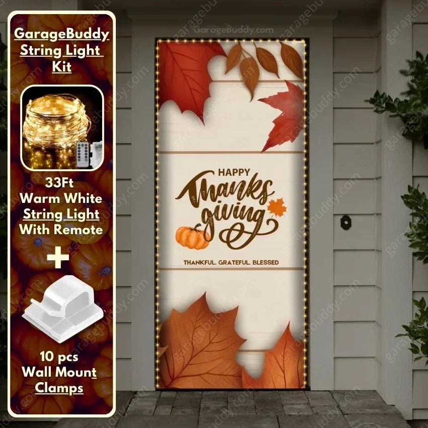 Happy Thanksgiving | Front Door Cover - Free Shipping