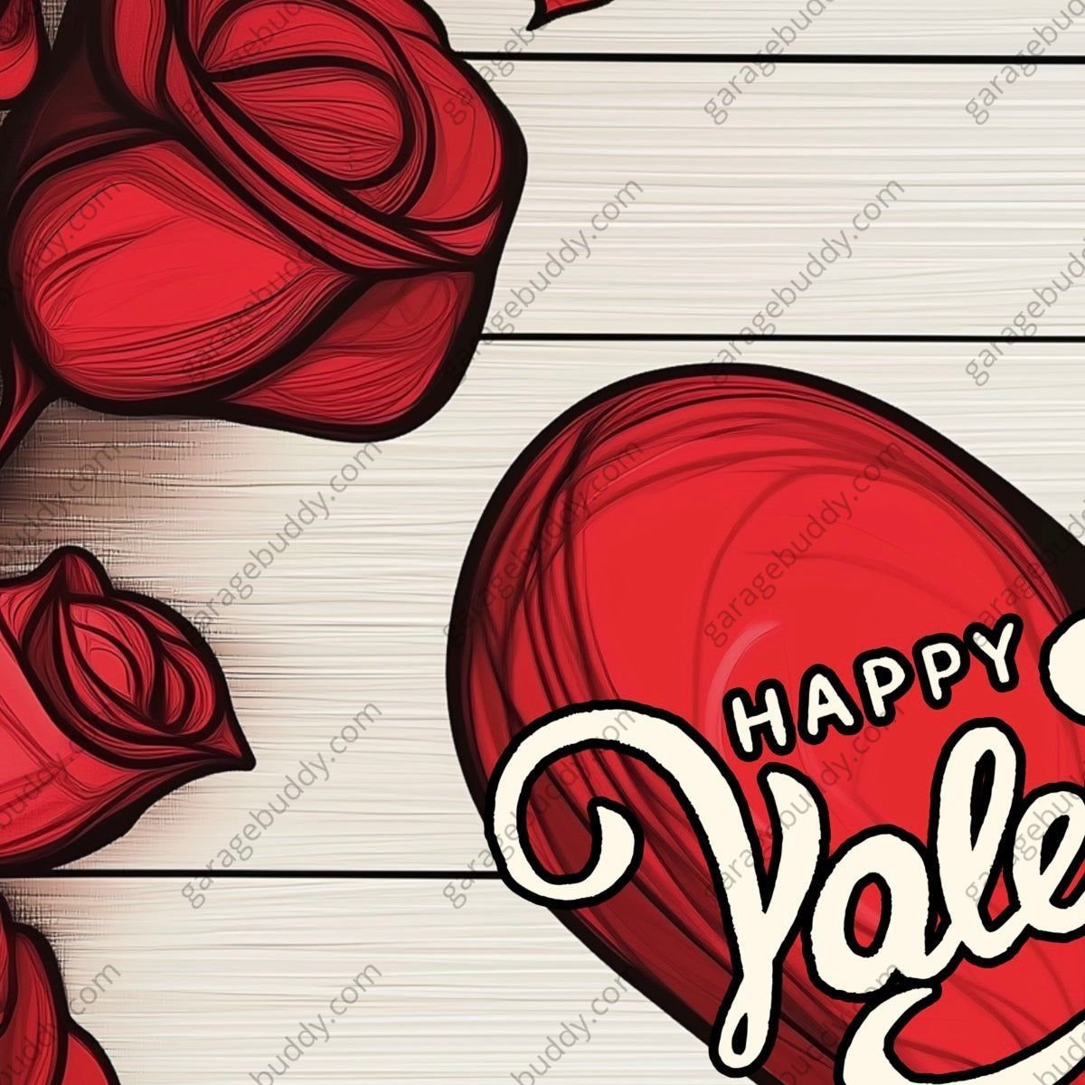 Valentine's Day (Roses) | Festive Garage Door Cover - Free Shipping
