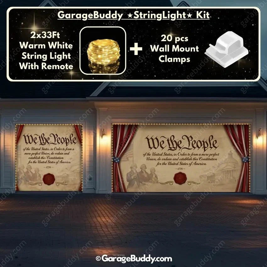 We the People | Patriotic Constitution Garage Door Cover - Free Shipping