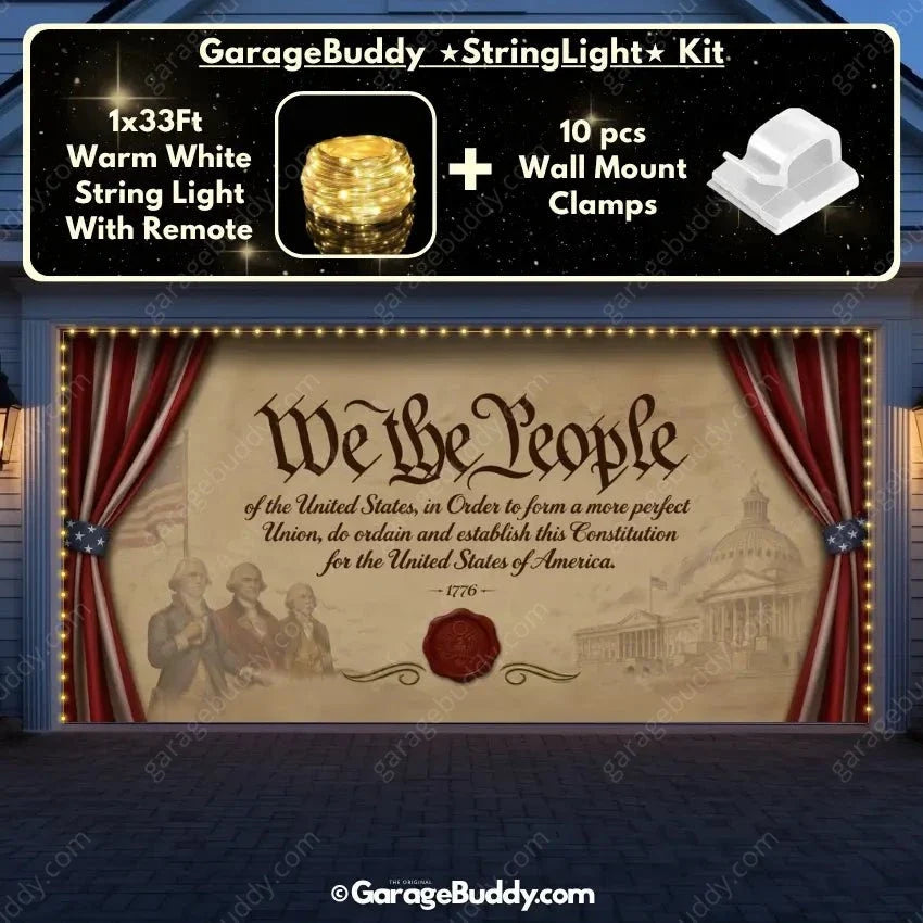 We the People | Patriotic Constitution Garage Door Cover - Free Shipping