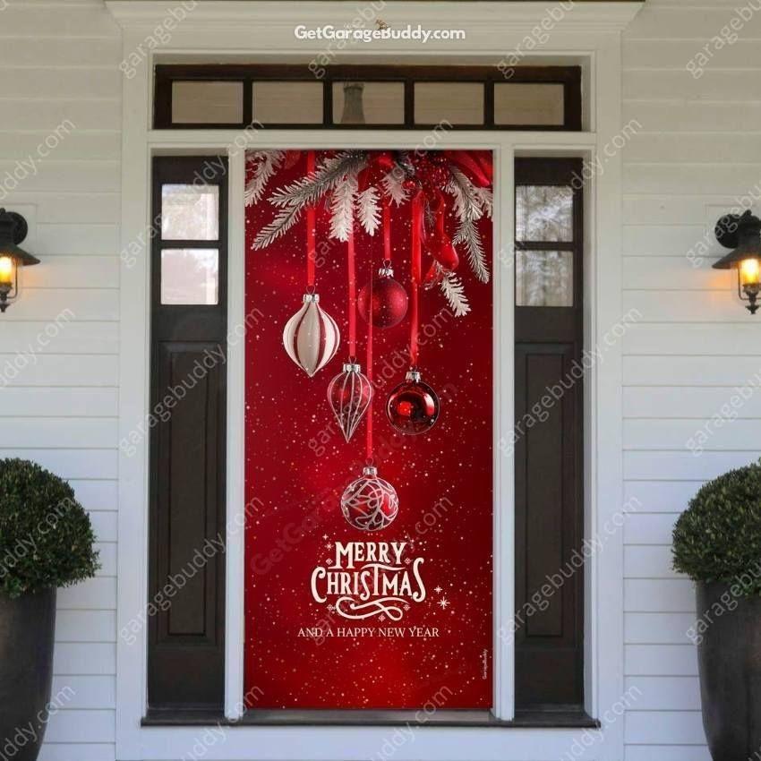 Christmas Ornaments | Christmas Front Door Cover - Free Shipping