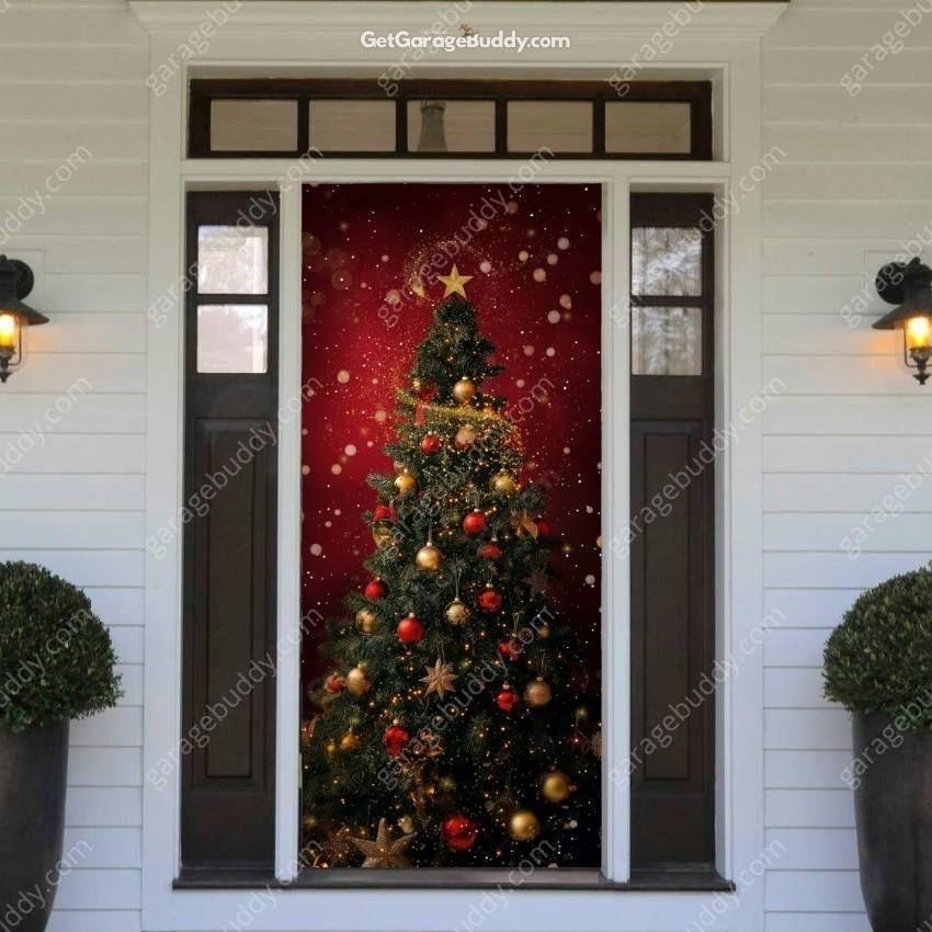 Christmas Tree | Christmas Front Door Cover - Free Shipping