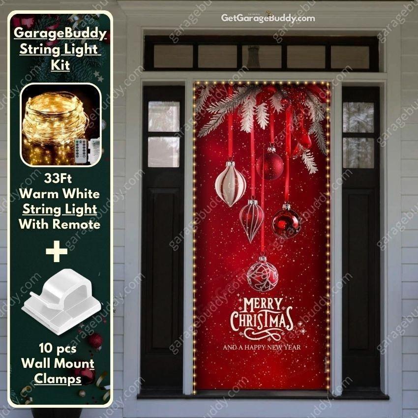 Christmas Ornaments | Christmas Front Door Cover - Free Shipping