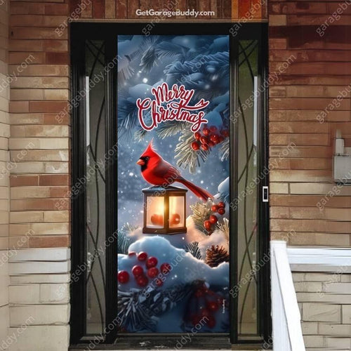 Cardinal's Christmas | Christmas Front Door Cover - Free Shipping