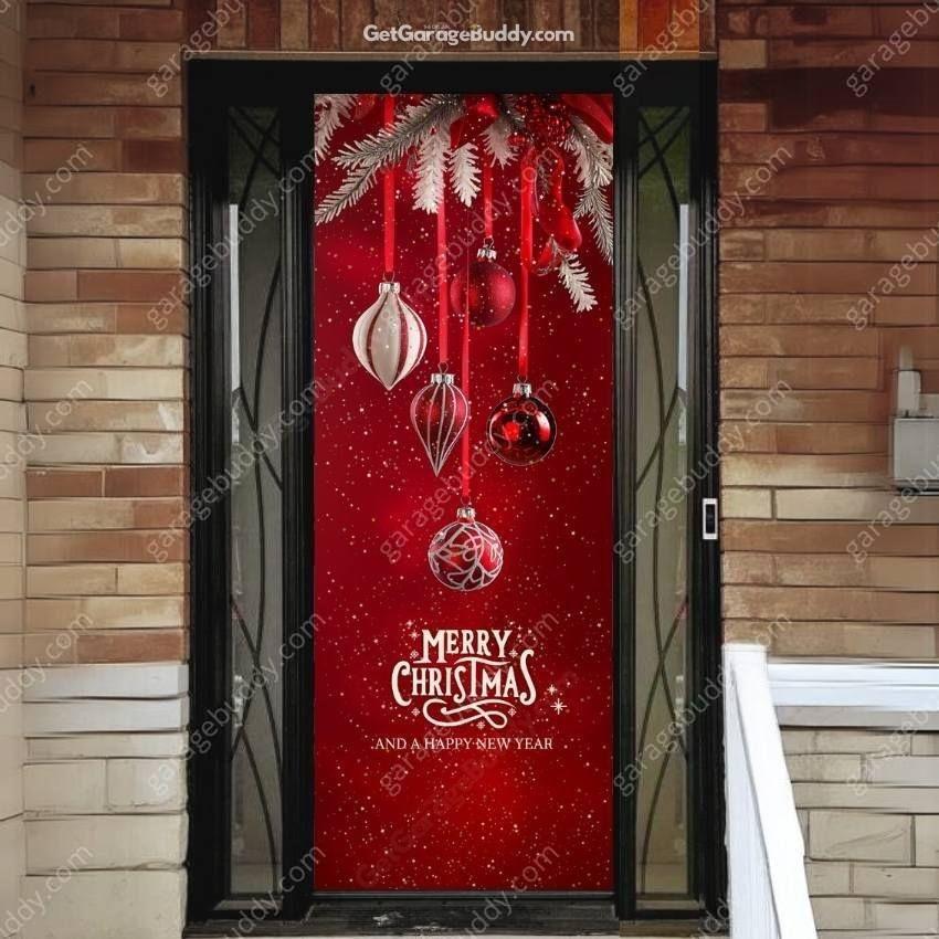 Christmas Ornaments | Christmas Front Door Cover - Free Shipping