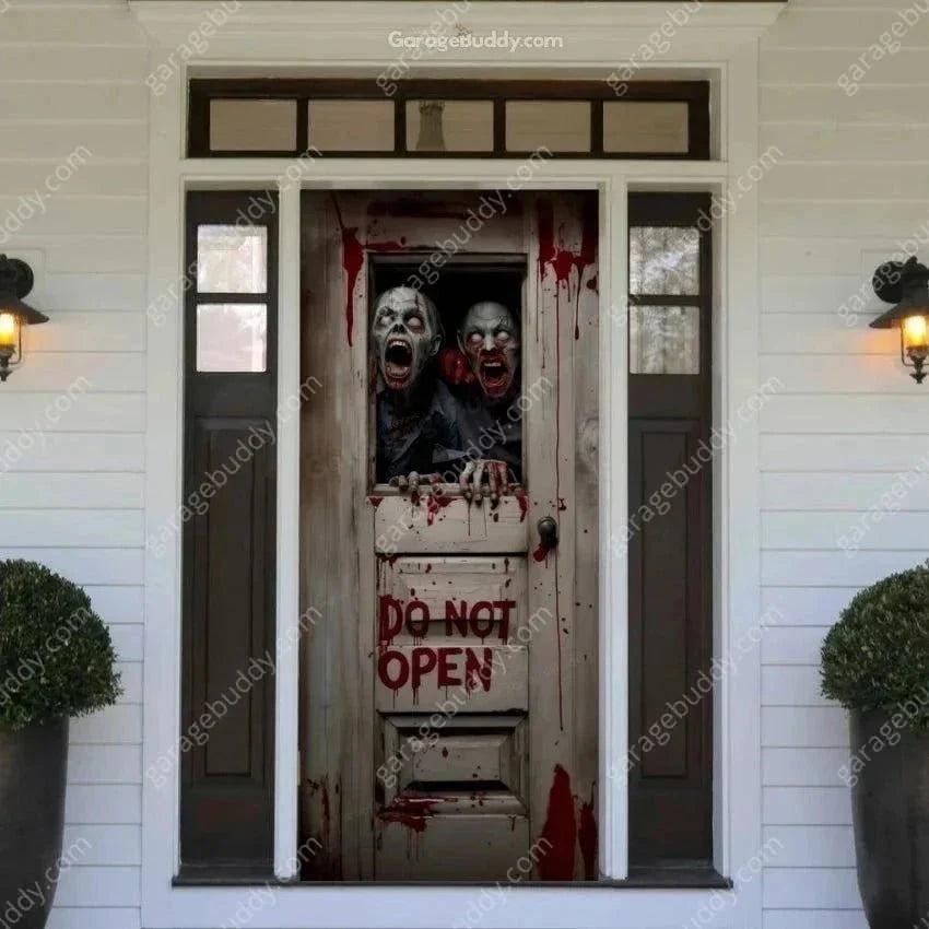 Zombie Breach | Halloween Front Door Cover - Free Shipping