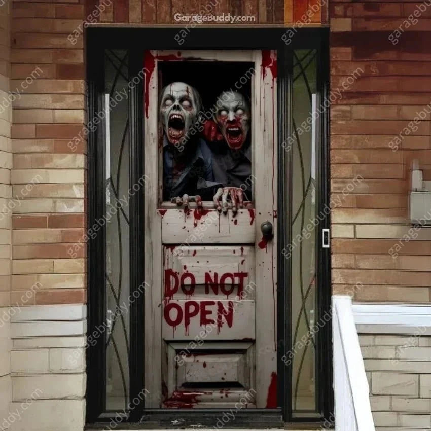 Zombie Breach | Halloween Front Door Cover - Free Shipping