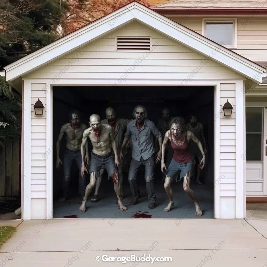 Zombie Invasion | Halloween Garage Door Cover - Free Shipping