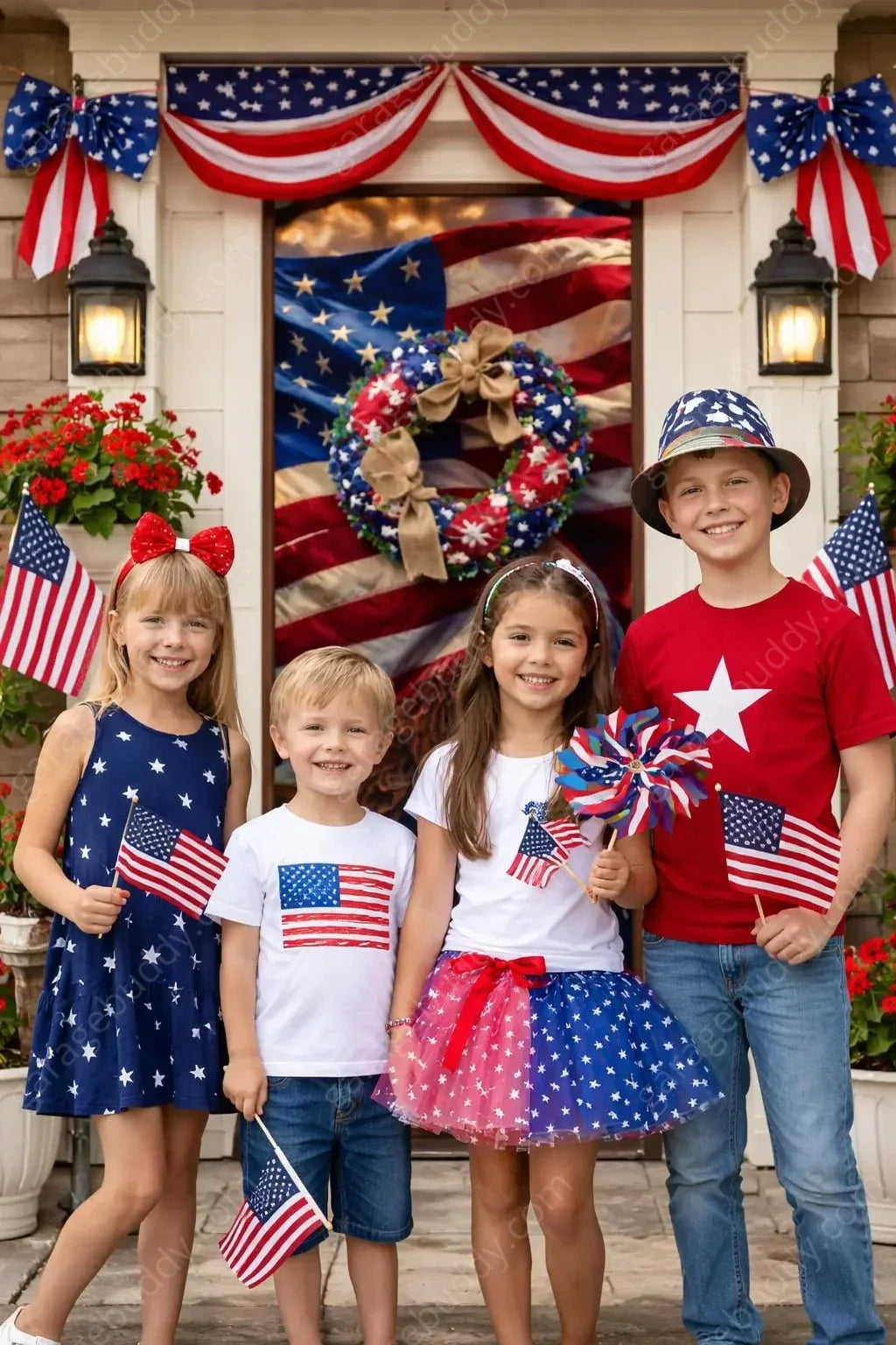 American Bald Eagle & US Flag | Patriotic Front Door Cover - Free Shipping