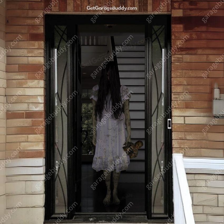 Possessed Girl | Halloween Front Door Cover - Free Shipping