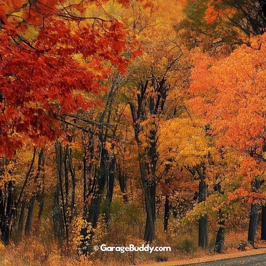 Autumn Road | Nature Garage Door Cover - Free Shipping